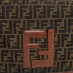 Fendi Tobacco Zucca Canvas and Leather Flap Messenger Bag