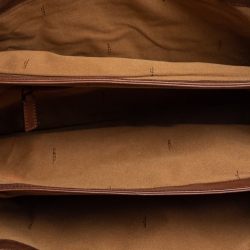 Fendi Tobacco Zucca Canvas and Leather Flap Messenger Bag