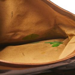 Fendi Tobacco Zucca Canvas and Leather Flap Messenger Bag