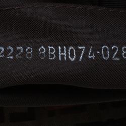 Pre Owned Fendi Brown Canvas and Leather Zucchino Tote Bag
