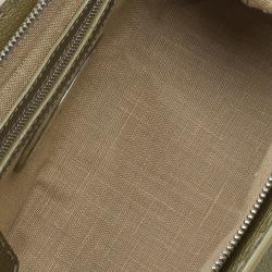 Pre Owned Fendi Gold Selleria Leather Small Satchel Bag