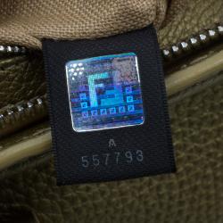 Pre Owned Fendi Gold Selleria Leather Small Satchel Bag