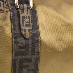 Pre Owned Fendi Gold Coated Canvas and Nylon Large B. Mix Tote