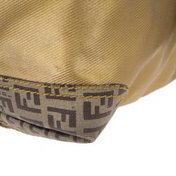 Pre Owned Fendi Gold Coated Canvas and Nylon Large B. Mix Tote
