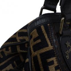 Pre Owned Fendi Velour Zucca De Jour Tote