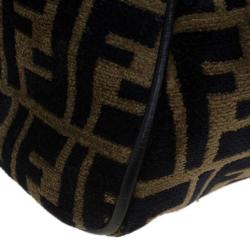 Pre Owned Fendi Velour Zucca De Jour Tote