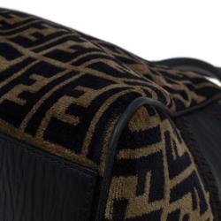 Pre Owned Fendi Velour Zucca De Jour Tote