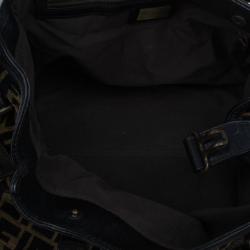 Pre Owned Fendi Velour Zucca De Jour Tote