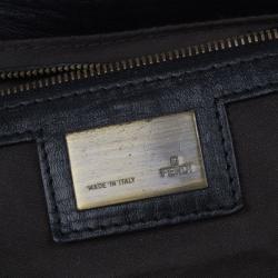 Pre Owned Fendi Velour Zucca De Jour Tote