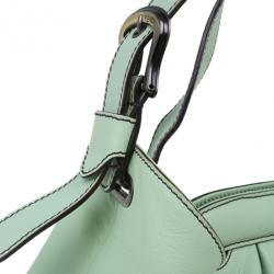 Pre Owned Fendi Green Leather Doctor Frame B Bag