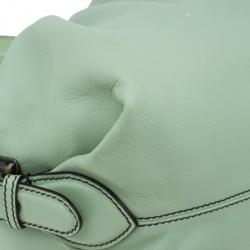 Pre Owned Fendi Green Leather Doctor Frame B Bag