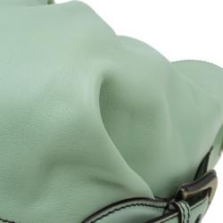 Pre Owned Fendi Green Leather Doctor Frame B Bag