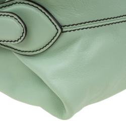 Pre Owned Fendi Green Leather Doctor Frame B Bag