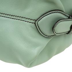 Pre Owned Fendi Green Leather Doctor Frame B Bag