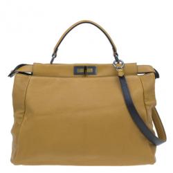 Pre Owned حقيبة فندي بيكابو بني كبيرة