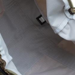 Pre Owned Fendi Brown Striped Zucchino Nylon Shopping Tote