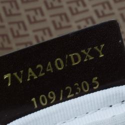 Pre Owned Fendi Brown Striped Zucchino Nylon Shopping Tote