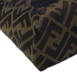 Fendi Brown Zucca Canvas Maxi Baguette Shoulder Bag