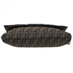 مملوكة مسبقًا Fendi Brown Zucca New Forever Flap Shoulder Bag