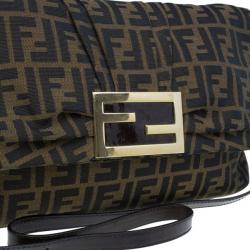 مملوكة مسبقًا Fendi Brown Zucca New Forever Flap Shoulder Bag