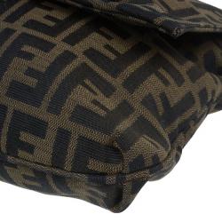مملوكة مسبقًا Fendi Brown Zucca New Forever Flap Shoulder Bag