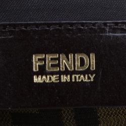 مملوكة مسبقًا Fendi Brown Zucca New Forever Flap Shoulder Bag