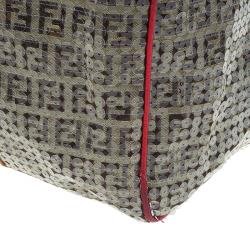 Pre Owned Fendi Multicolor Zucchino Canvas/Sequin Overnight Duffel Bag