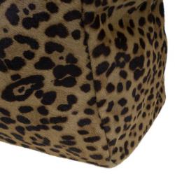 مملوكة مسبقًا Fendi Black Patent Peekaboo Leopard Tote