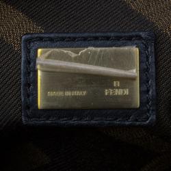 مملوكة مسبقًا Fendi Black Patent Peekaboo Leopard Tote