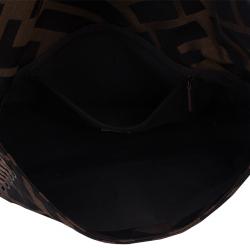 مملوكة مسبقًا حقيبة كلتش فندي باغيت كانفاس توباكو زوكا برباط مزين كبيرة 