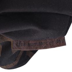 مملوكة مسبقًا حقيبة كلتش فندي باغيت كانفاس توباكو زوكا برباط مزين كبيرة 