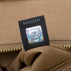 Pre Owned Fendi Metallic Pink Selleria Leather Large Peekaboo Top Handle Bag