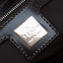 Pre Owned Fendi Tobacco Zucca Canvas Boston Bag