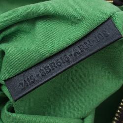 Pre Owned Fendi Tobacco/Green Zucca Canvas Large Mia Shoulder Bag
