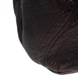 Pre Owned Fendi Brown Leather Spy Hobo Bag