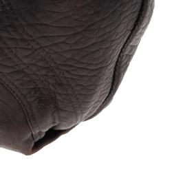 Pre Owned Fendi Brown Leather Spy Hobo Bag