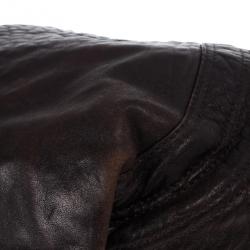 Pre Owned Fendi Brown Leather Spy Hobo Bag