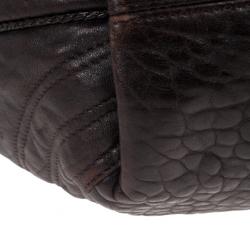 Pre Owned Fendi Brown Leather Spy Hobo Bag