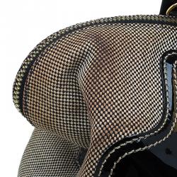 Pre Owned Fendi Black Patent Leather and Canvas Small Chameleon Satchel