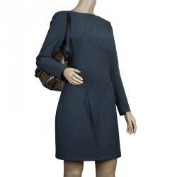 Pre Owned Fendi Tobbaco Zucchino Coated Canvas Mama Forever Shoulder Bag