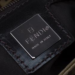 Pre Owned Fendi Tobbaco Zucchino Coated Canvas Mama Forever Shoulder Bag