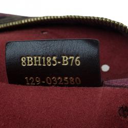 Pre Owned Fendi Metallic Purple Perforated Leather Roll Tote