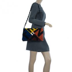 Pre Owned Fendi Shearling Love Letter Flap Bag