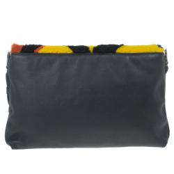 Pre Owned Fendi Shearling Love Letter Flap Bag