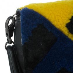 Pre Owned Fendi Shearling Love Letter Flap Bag