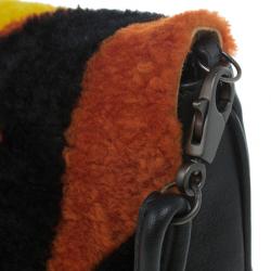 Pre Owned Fendi Shearling Love Letter Flap Bag