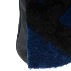 Pre Owned Fendi Shearling Love Letter Flap Bag