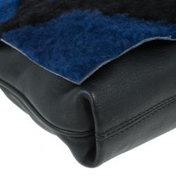 Pre Owned Fendi Shearling Love Letter Flap Bag