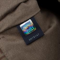 Pre Owned Fendi Beige/Brown Zucchino Coated Canvas Drawstring Flap Crossbody Bag