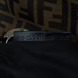 Pre Owned Fendi Tobacco Zucca Canvas and Sequins Chef Shoulder Bag